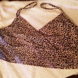 Shien 2XL Leopard print cropped cami